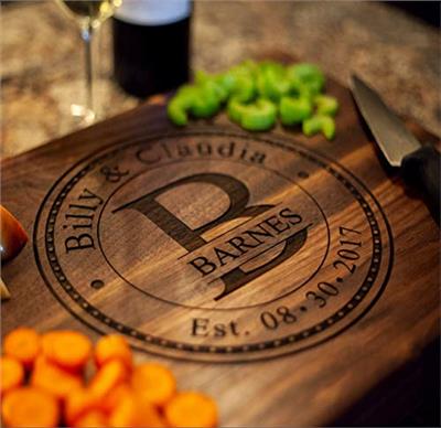 Wedding Anniversary Gifts for Women, Men, or Couples! USA Hand Crafted Cutting Boards Make For Great Personalized Gifts, Wedding Gifts, Christmas Gift