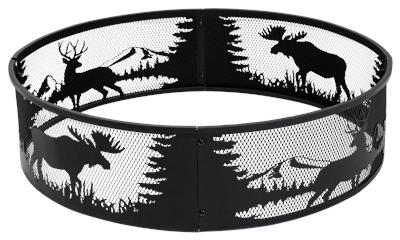 Outdoor Leisure Products Deer and Moose Scene Fire Pit Ring