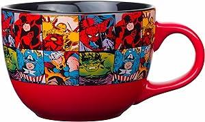 Amazon.com: Silver Buffalo Marvel Comics Heroes Avengers Grid Oversized Ceramic Coffee Mug Featuring Spider-Man, Captain America, Thor, Hulk, and Iron