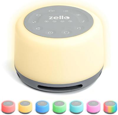 Award Winning Zello Original White Noise Machine Baby White Noise Sound Machine for Adults Kids Baby 30 Soothing Sounds 7 Colour Night Light Memory Fu