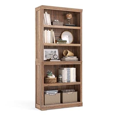 LINSY HOME 5-Shelf Bookcase, Bookshelves Floor Standing Display Storage Shelves 68 in Tall Bookcase Home Decor Furniture for Home Office, Living Room,