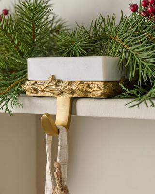 Marble and Gilded Stocking Holder
 – Magnolia