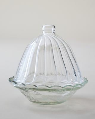 Fluted Cut Glass Butter Dish
 – Magnolia