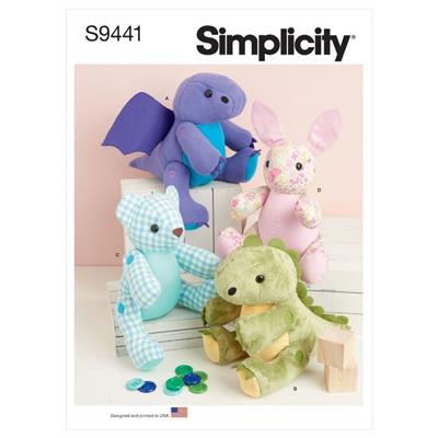 Simplicity Sewing Pattern S9441 13 Plushies
