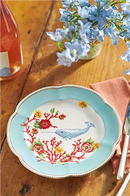 SKy Whale Lou Rota Mother Nature Dessert Plate | Anthropologie