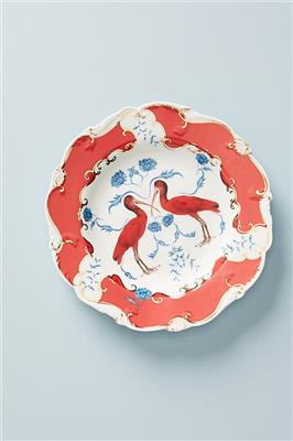 Scarlet Ibis Lou Rota Nature Table Dessert Plate | Anthropologie