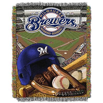The Northwest Company MLB Milwaukee Brewers Woven Tapestry Throw Blanket, 48 x 60, Home Field Advantage