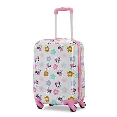 American Tourister Minnie Mouse Carry-On Luggage - Airline Approved, Durable Hardshell with Vibrant Minnie Mouse Design - Roll Confidentially with Spi