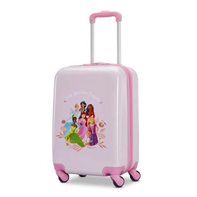 American Tourister Disney Princess Carry-On Luggage - Airline Approved, Durable Hardshell with Disney Princess Favorites - Roll Confidentially with Sp