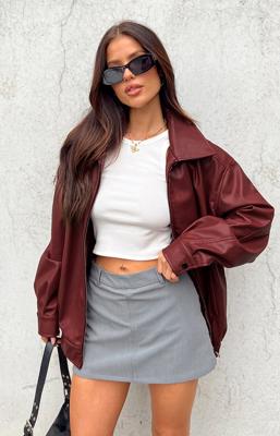Abbi PU Red Bomber Jacket        
      
          | Beginning Boutique
      
   AU