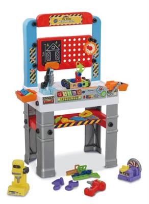 VTech My Busy Workbench, Interactive Toddler Toy, Pretend Play Tools, 100+ Pieces, Lights, Music & Sounds, Kids Gifts Age 3+
