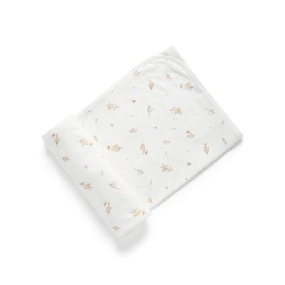 Purebaby Blanket Essential Wattle Bee White One Size Fits All | Baby Bunting AU