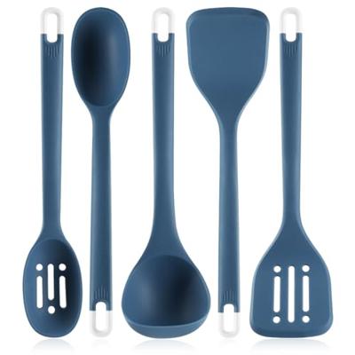Silicone Kitchen Cooking Utensils Set: MOACC Heat Resistant 13inch Long Kitchen Gadgets, BPA Free Non Stick Rubber Cook Accessories For Food Prep, Fry