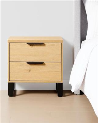 Wharf 2 Drawer Bedside Table - Kmart