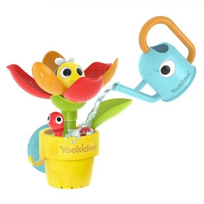 Yookidoo Peek-a-Bee Tub Flower: Pour, Play, and Make Flowers Bloom! Perfect Water Toy for Baby and Kids Bathtime ! No Batteries Required, Perfect for