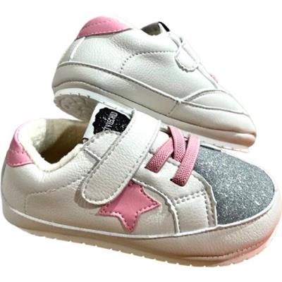 Emma Baby Kicks, Grey Glitter - StyleChild Shoes & Booties | Maisonette