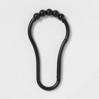 V Hook Shower Curtain Rings Matte Black - Made By Designâ„¢ : Target