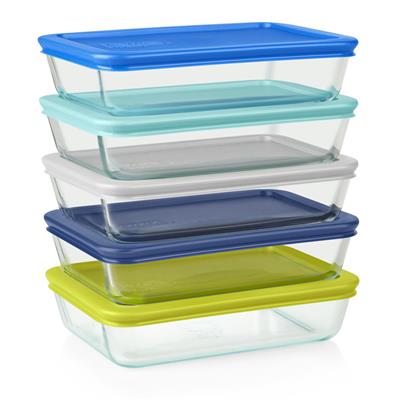 Pyrex Simply Store® 10-piece Meal Prep Rectangular Glass Storage Set – Corelle Brands