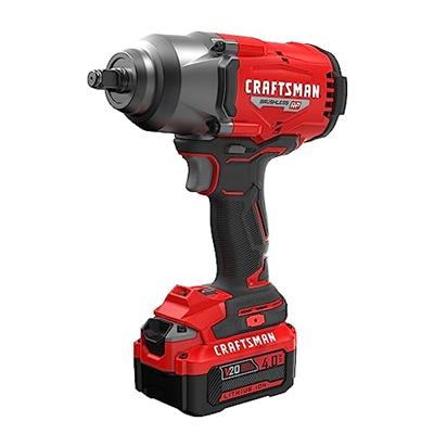 CRAFTSMAN V20 RP Impact Wrench, Cordless, Brushless, High Torque, 1/2 Inch, 4Ah Battery and Charger Included (CMCF940M1)