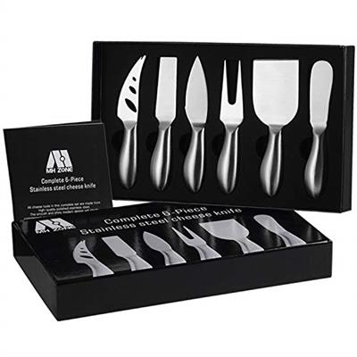 MH ZONE Premium 6-Piece Cheese Knife Set Complete Stainless Steel Cheese Knives Gift Knives Sets Collection, Suit for the Wedding, Lover, Elders, Chil