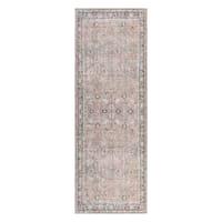 (B784) Providence Colin Multi Floral Washable Runner, 2x7