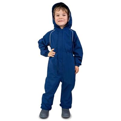 JAN & JUL Waterproof Rain Suit for Kids with Fleece Lining (Cozy-Dry: Nebula Blue, Size: 5 Years)