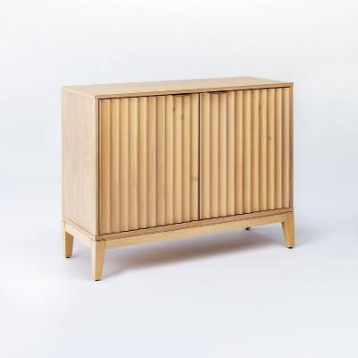 Thousand Oaks Wood Scalloped 2 Door Cabinet Natural (kd) - Thresholdâ„¢ Designed With Studio Mcgee : Target