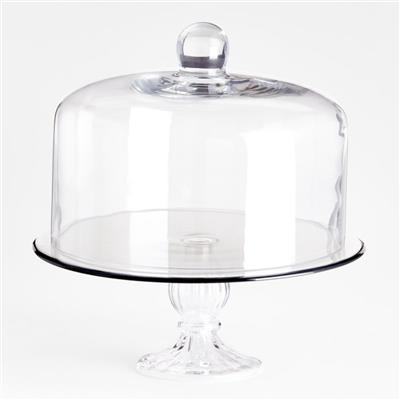 Claude Glass Cake Stand with Lid   Reviews | Crate & Barrel Canada