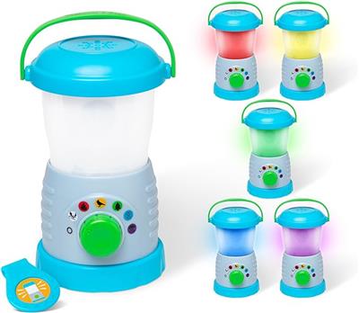 Amazon.com: Melissa & Doug Let’s Explore Light & Sound Camping Lantern Play Set, lantern, 3 double-sided cards to set the scene (cards store in bottom