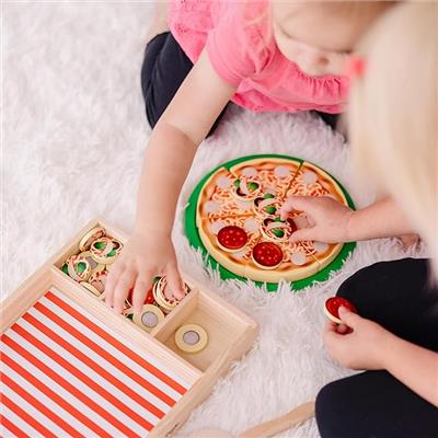 Amazon.com: Melissa & Doug Wooden Pizza Play Food Set With 36 Toppings - Pretend Food And Pizza Cutter/ Toy For Kids Ages 3  : Melissa & Doug: Toys &