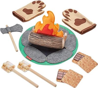 Amazon.com: Fisher-Price Preschool Pretend Play S’more Fun Campfire 18-Piece Camping Dress Up Set for Kids Ages 3  Years : Toys & Games