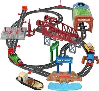 Amazon.com: Thomas & Friends Toy Train Set Talking Thomas and Percy Motorized Engines with Track for Preschool Kids Ages 3  Years (Amazon Exclusive) :