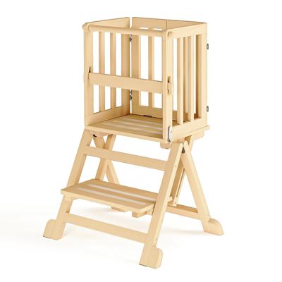 Foldable Toddler Kitchen Tower Montessori Learning Step Stool Helper For