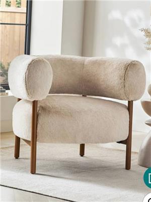 Buy Casual Faux Fur Oslo Natural Aleia Accent Chair from the Next UK online shop