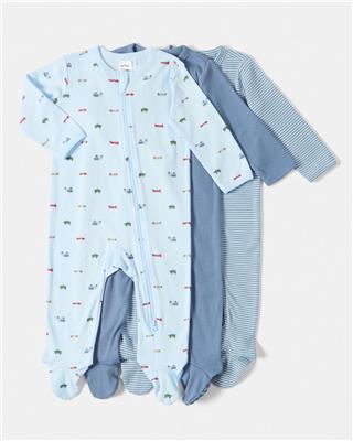3 Pack Australian Cotton Coveralls - Kmart