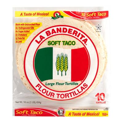 La Banderita Soft Taco Large Flour Tortillas 10 Count - Walmart.com