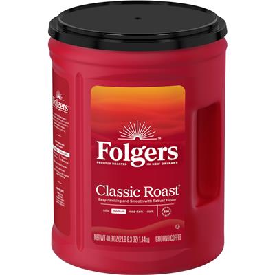 Folgers Classic Roast Ground Coffee, Medium Roast, 40.3-Ounce Canister - Walmart.com