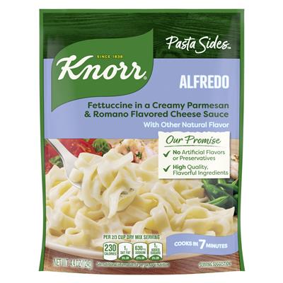 Knorr No Artificial Flavors Creamy Fettuccine Alfredo Cooks in 7 Minutes, 4.4 oz Regular - Walmart.com