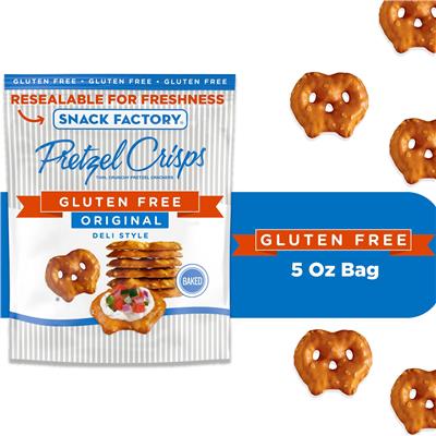 Snack Factory Pretzel Crisps Gluten Free, Original Flavor, 5 oz - Walmart.com