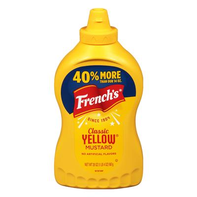 Frenchs No Artificial Flavors Kosher Classic Yellow Mustard, 20 oz Bottle - Walmart.com