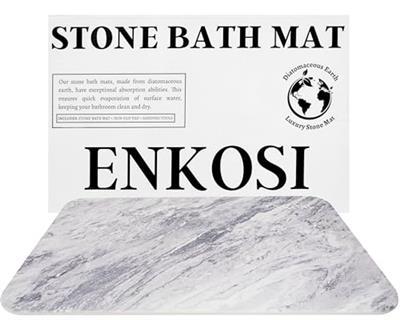 Diatomaceous Earth Mat - Stone Bath Mat - Fast Drying Bath Mat - Dish Drying Stone Mat - Quick Dry Bath Mats for Bathroom - Shower Stone Bath Mat - Ha