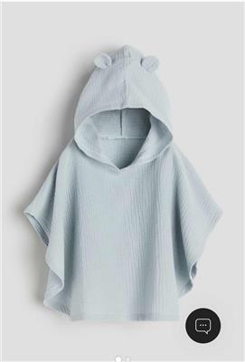 Hooded Poncho Towel - Light turquoise - Kids | H&M US