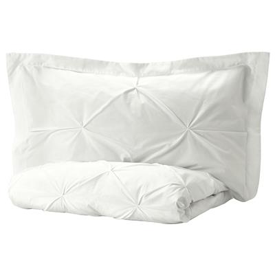 TRUBBTÅG duvet cover and pillowcase(s), white, King - IKEA CA