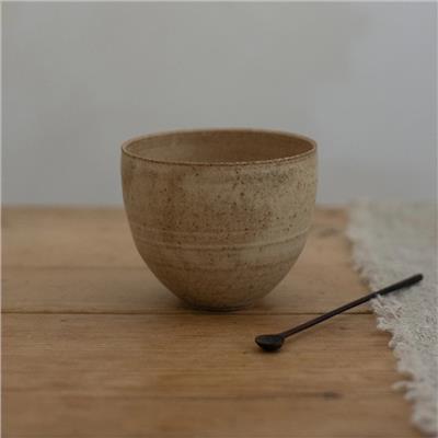 Curved Cup in Hay Glaze | Blanc Ceramics