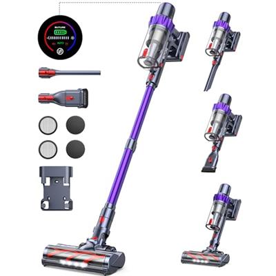 BuTure Cordless Vacuum Cleaner, 450W 38Kpa Stick Vacuum with Brushless Motor, Anti-Tangle Vacuum Cleaner for Home, Automatically Adjust Suction, Wirel