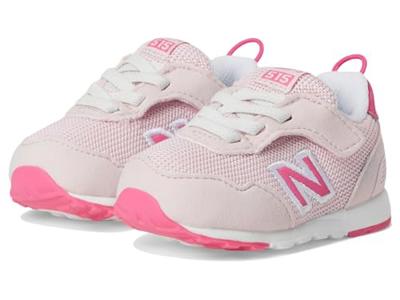 New Balance Kids 515 V1 NEW-B Hook & Loop Sneaker, Rose Sugar/Dragon Berry, 2 XW Infant