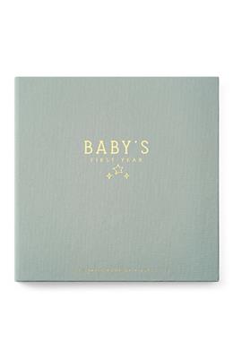 Lucy Darling Babys First Year Celestial Skies Memory Book in Heather Sage at Nordstrom