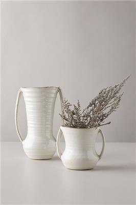 Vanilla Glossed Ceramic Vase | Terrain