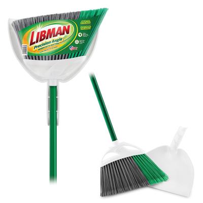 Libman Precision Angle Broom with Dust Pan Green White - Walmart.com