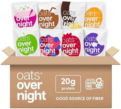 Amazon.com: Oats Overnight Fruit Variety Pack – High Protein Oatmeal, 8 Pack | 20g Protein, High Fiber, Whole Grain Overnight Oats, No Morning Prep –